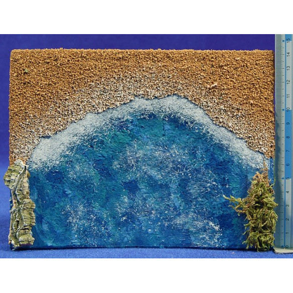 Spiaggia e mare 18'5x14 cm sughero