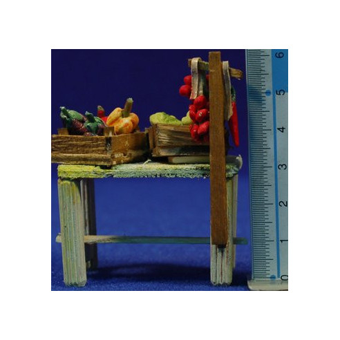 Banco mercado verduras 6 cm madera