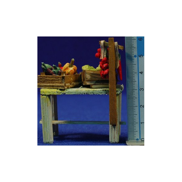 Banco mercado verduras 6 cm madera