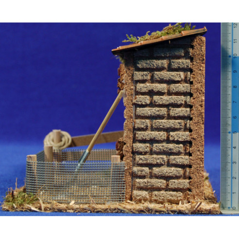Corral con herramientas 16x13x12 cm corcho