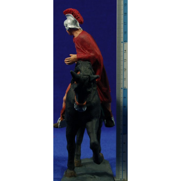 Roman soldier riding a horse 13 cm resin Muns style