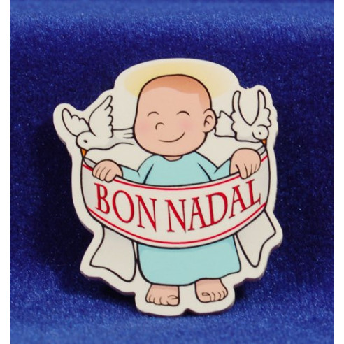 Ángel bon nadalimán5 cm madera La lluna