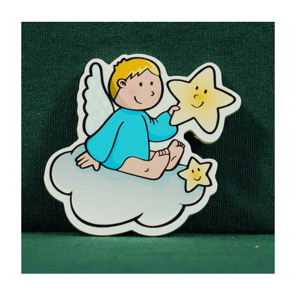 Ángel nubeimán5 cm madera La lluna