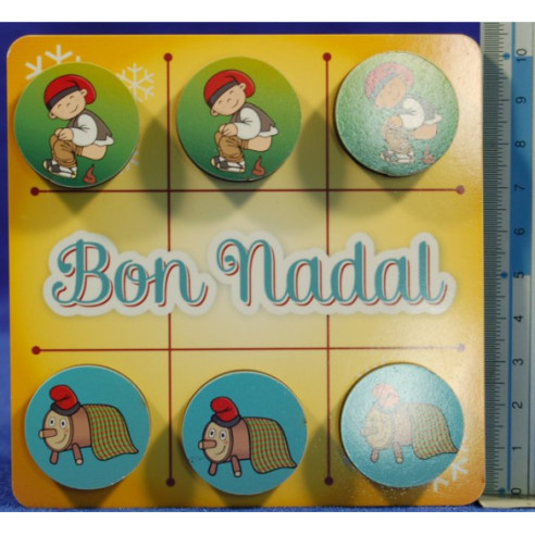 Tic Tac Toe Game caganer 10 cm legno La lluna