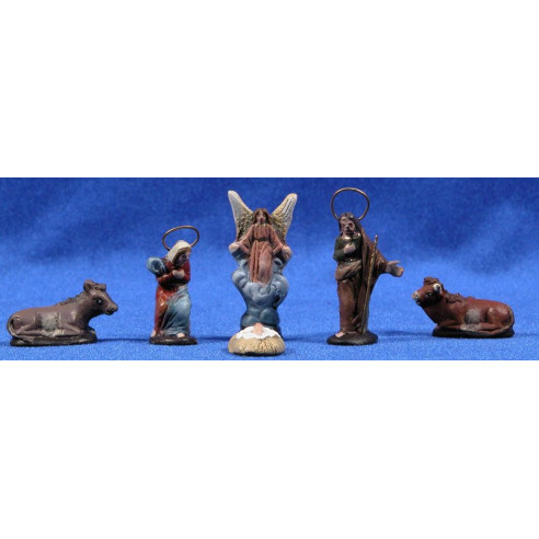 Nativity 5 cm clay painted Figuralia