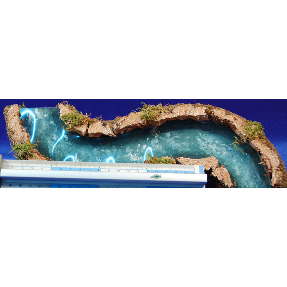 Río doble curva 30x8 cm corcho