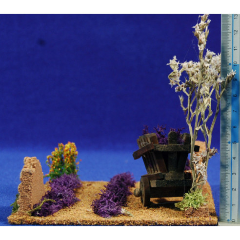 Field lavender with cart 7 cm corck