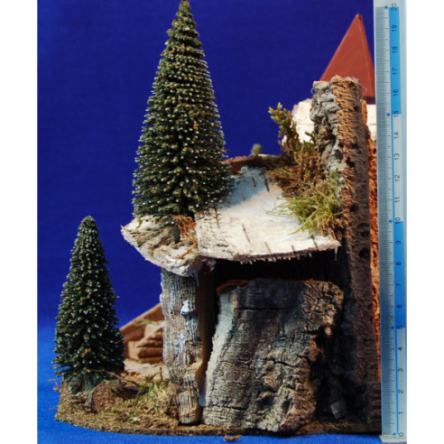 Belén con figuras 4-5 cm corcho plastico