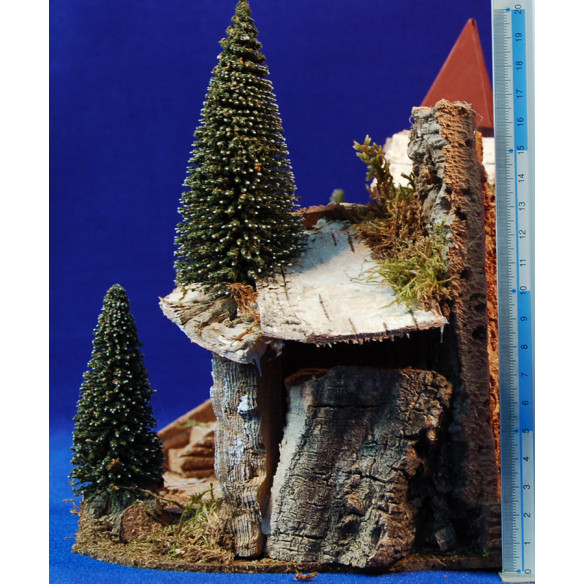 Belén con figuras 4-5 cm corcho plastico