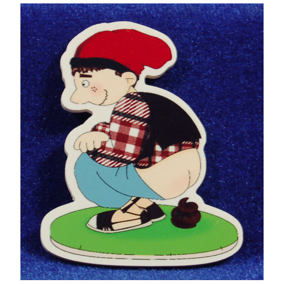 Caganer chalecoimán5 cm madera La lluna