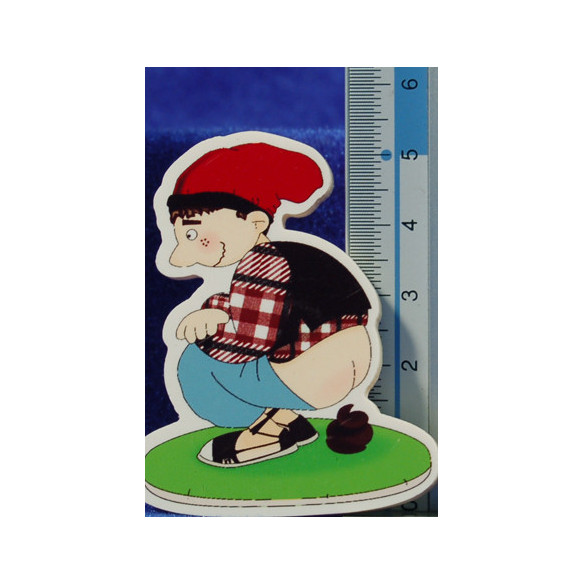 Caganer chalecoimán5 cm madera La lluna