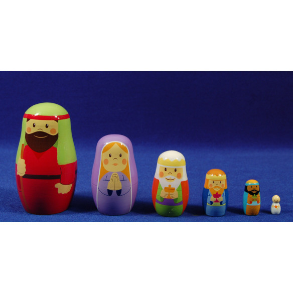 Matrioshka M3 11 cm madera La lluna