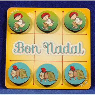 Juego tres en ralla caganer 10 cm madera La lluna