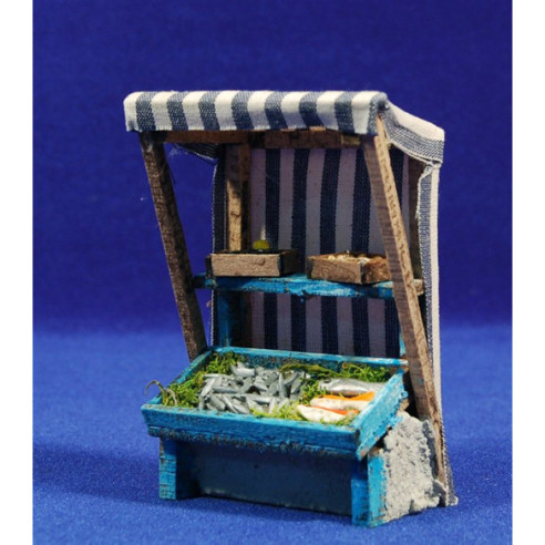 Bank fish with awning 8x5x11 cm wood