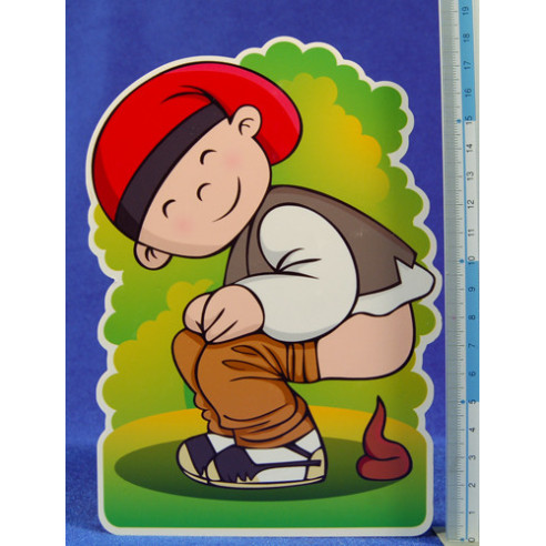 Caganer caja 18 cm madera La lluna