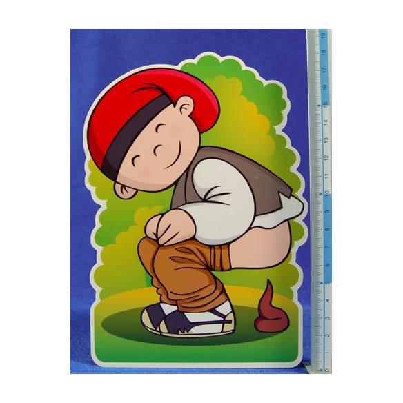Caganer caja 18 cm madera La lluna