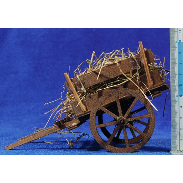 Carro paja 17 cm madera