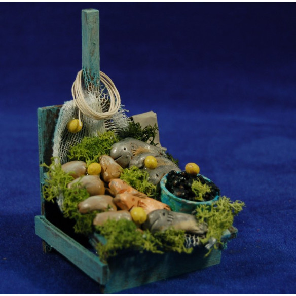 Banco pesci 12x8x8 cm legno