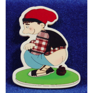 Caganer armilla imant 5 cm fusta La lluna