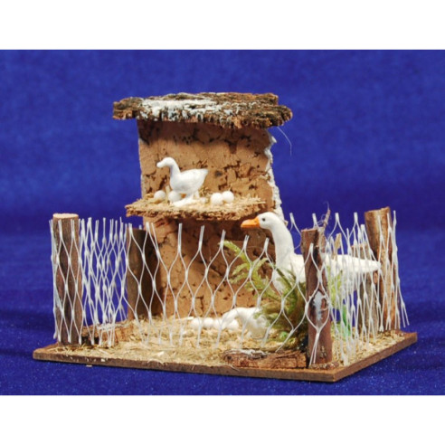 Barnyard of ducks 8 cm cork and plastic