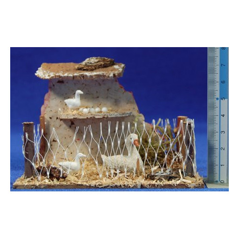 Corral patos 8 cm corcho y plástico