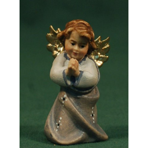 Ángel de pie o colgar orando 5,5 cm madera pintada