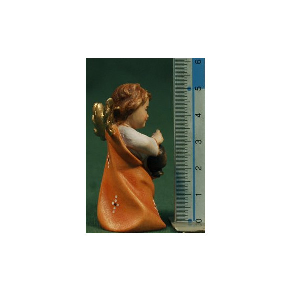 Àngel de peu o penjar amb farola 5,5 cm fusta pintada