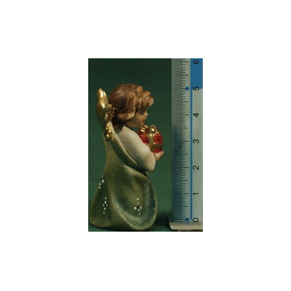 Putto appesi or in piede con regalo 5,5 cm legno depinto