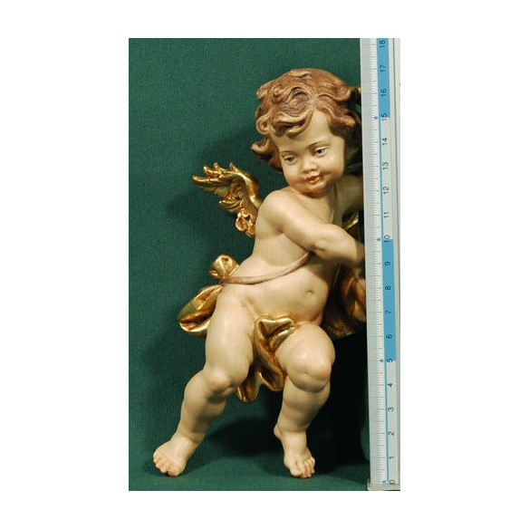 Angel with tape to hang 20 cm painted wood