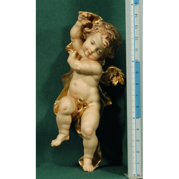 Àngel  penjar 15 cm fusta pintada