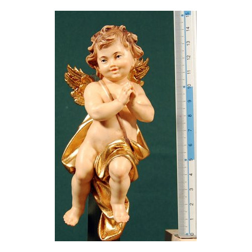Angel praying to hang  15 cm painted wood