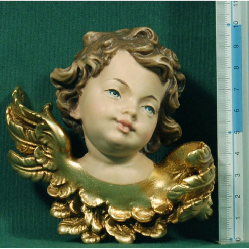 Angel head to hang left 10 cm resin