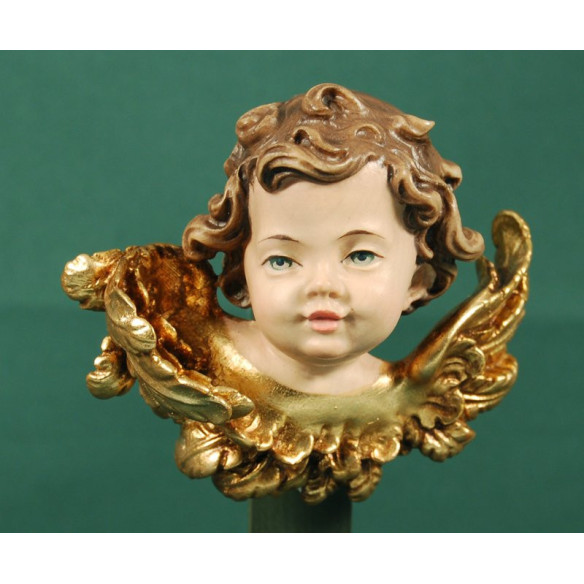 Bust d'àngel penjar dreta 10 cm fusta pintada