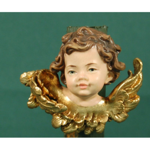 Bust d'àngel penjar dreta 7 cm fusta pintada