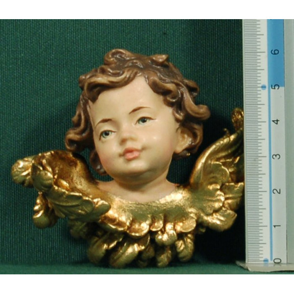 Bust d'àngel penjar dreta 7 cm fusta pintada
