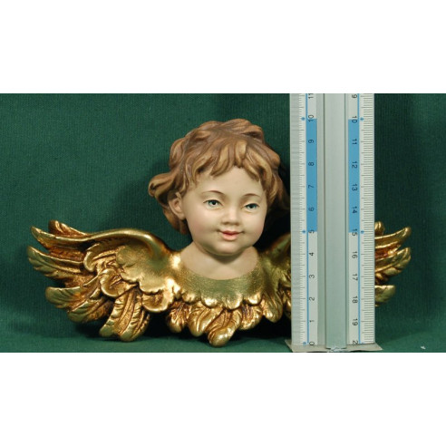 Busto de ángel colgar doble ala 10 cm resina