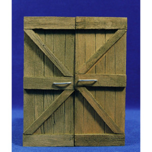 Square door 18x14 cm wood