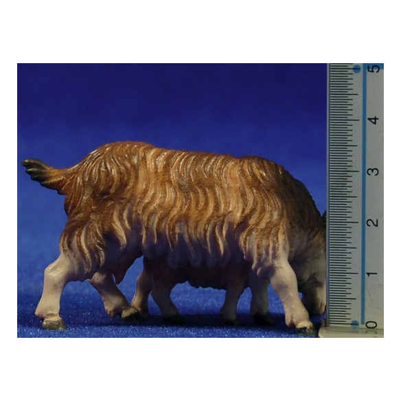 Goat with baby goat 12 cm wood