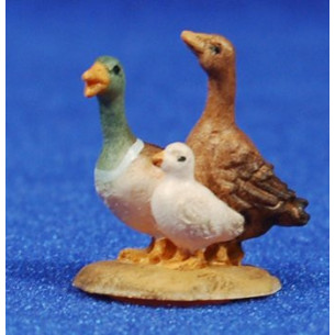 Group of goose 5-6 cm wood hand painted