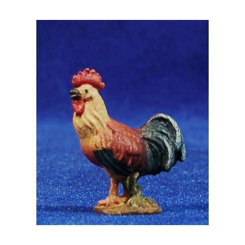 Rooster 8-10 cm hand painted wood