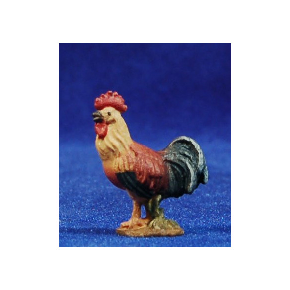 Gallo 8-10 cm madera pintada