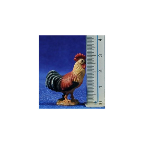 Gallo 8-10 cm madera pintada