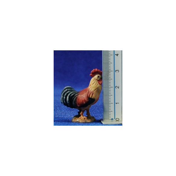 Gallo 8-10 cm madera pintada