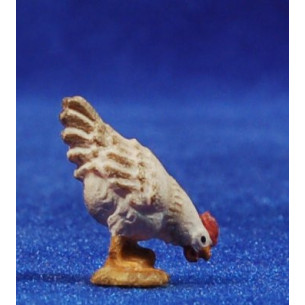 Gallina picant 8 cm fusta pintada a mà