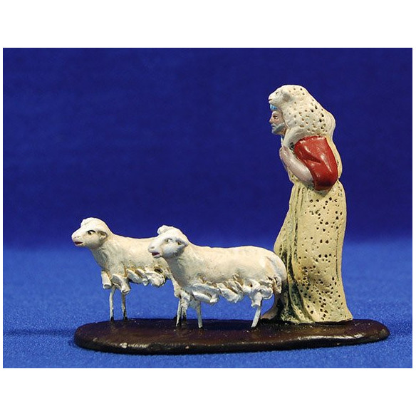 Pastor amb xais 7 cm fang pintat Figuralia