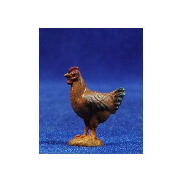 Chicken 8 cm hand painted wood