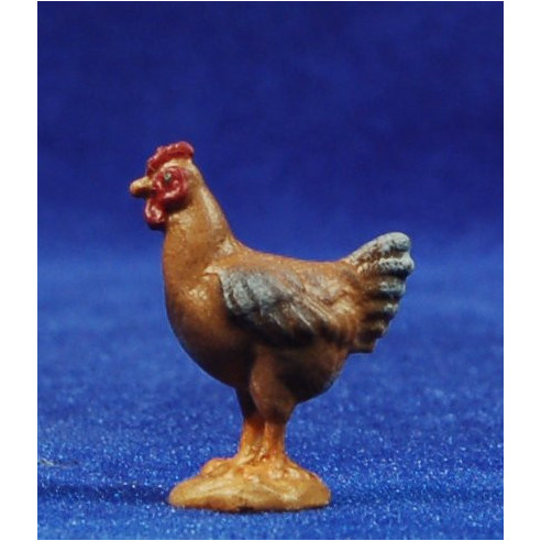 Gallina 12 cm fusta pintada a mà