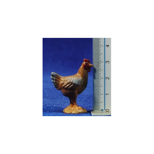 Gallina 12 cm madera pintada
