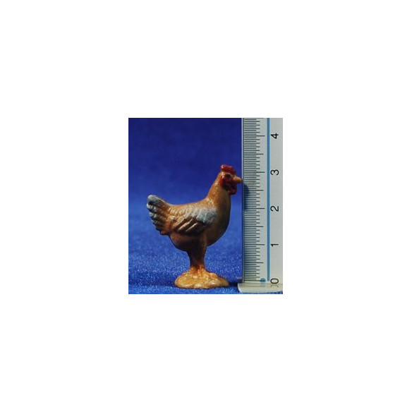 Gallina 12 cm fusta pintada a mà