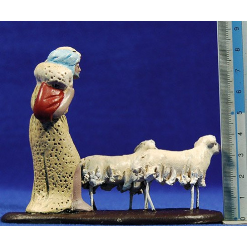 Pastor amb xais 7 cm fang pintat Figuralia